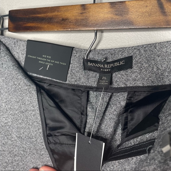 Banana Republic Grey Avery Pants Size 2 Long NWT - Picture 7 of 8